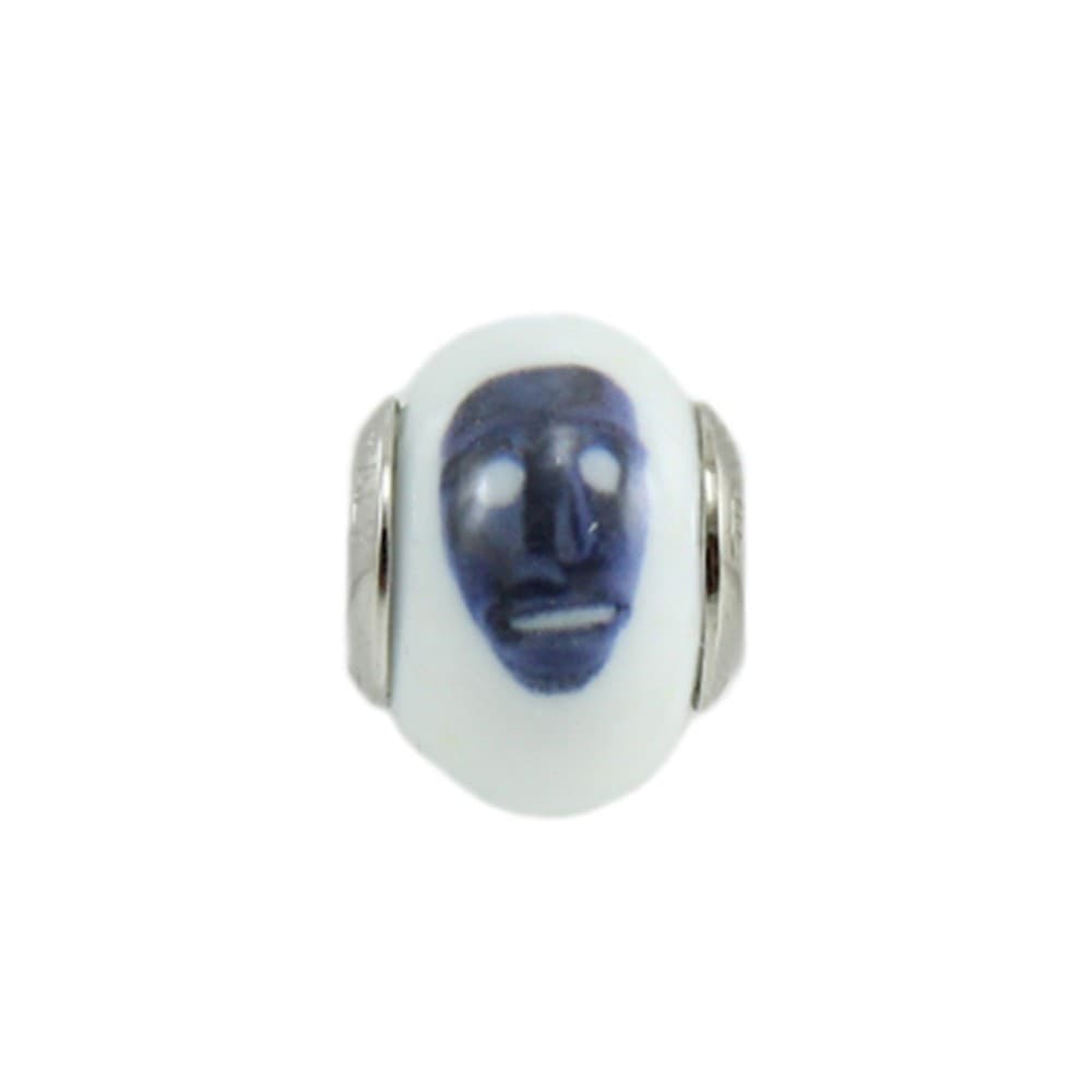 Charm maschera Mamuthones in argento per bracciale base Filu & Trama in Bead Charm Gioielleria Saba - Dolianova, commercioVirtuoso.it