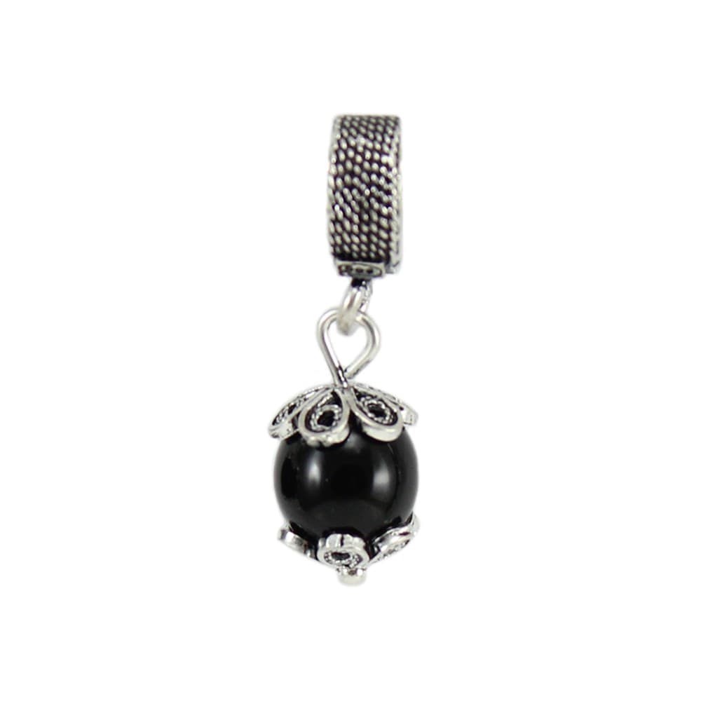 Charm pendente in argento brunito su coccu per bracciale base Filu & Trama in Bead Charm Gioielleria Saba - Dolianova, commercioVirtuoso.it