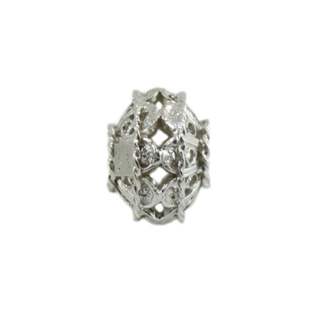 Charm in argento bottone filigrana sarda per bracciale base Filu & Trama in Bead Charm Gioielleria Saba - Dolianova, commercioVirtuoso.it