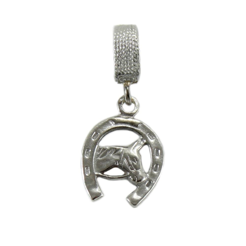 Charm pendente ferro di cavallo in argento brunito Filu & Trama in Bead Charm Gioielleria Saba - Dolianova, commercioVirtuoso.it