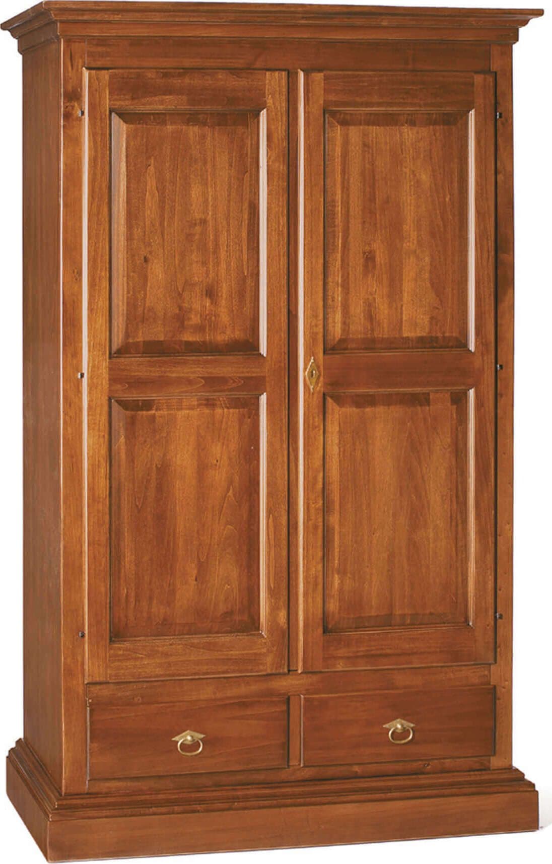CHESTER---armadio-2-ante-in-legno-massello-125x61x200-Tinta-noce-Milani-Home