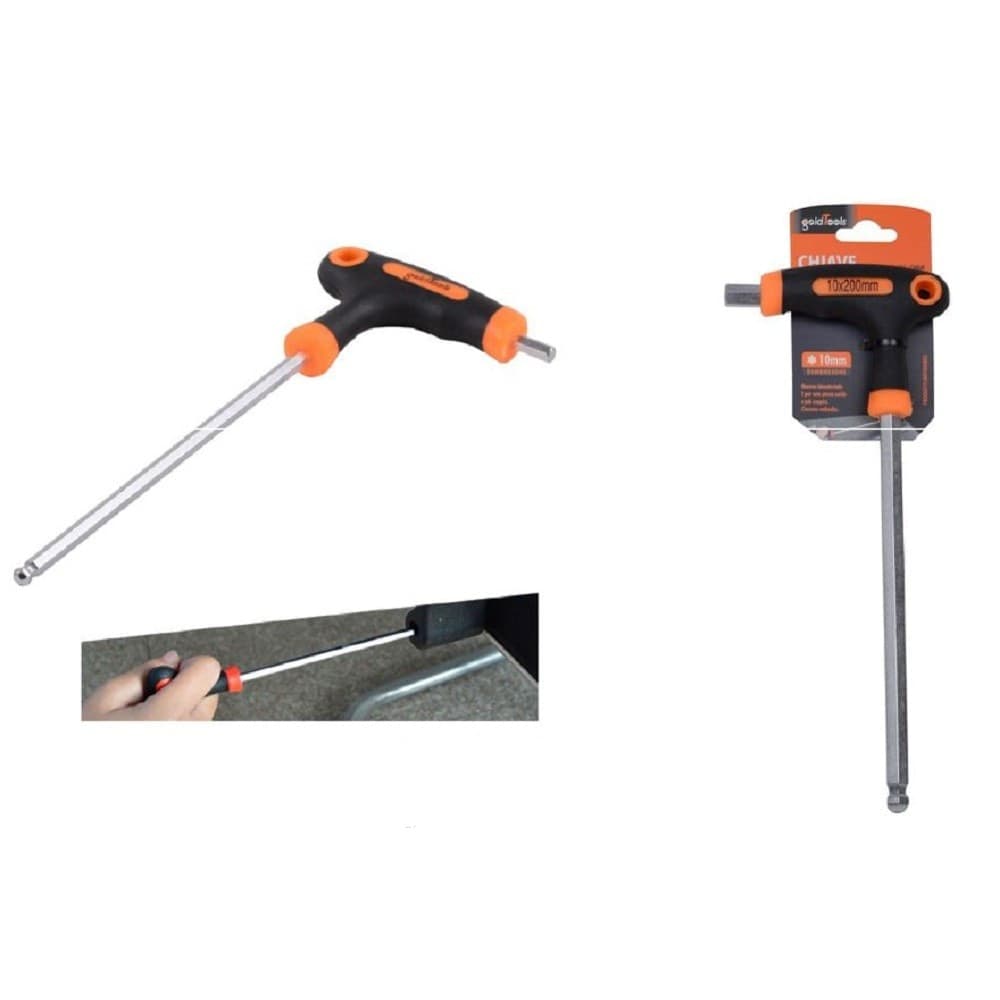 Chiave A Brugola T Trapezoidale Punta Tonda 10x200mm Impugnatura Ergonomica 91801 Fai da te/Utensili elettrici e a mano/Utensili a mano/Chiavi e chiavi inglesi/Chiavi esagonali Trade Shop italia - Napoli, Commerciovirtuoso.it