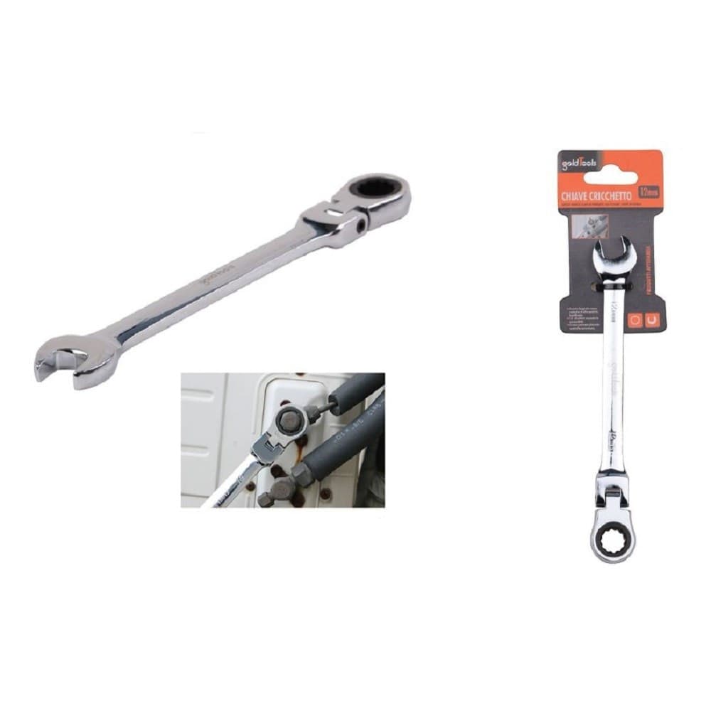 Chiave A Cricchetto Combinata 12mm Testa Pieghevole Cromo Vanadio Utensile 91734 Fai da te/Ferramenta/Teloni e imbracature/Cricchetto Trade Shop italia - Napoli, Commerciovirtuoso.it