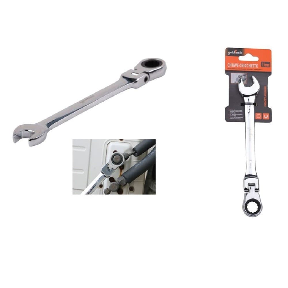 Chiave A Cricchetto Combinata 15mm Testa Pieghevole Cromo Vanadio Utensile 91736 Fai da te/Ferramenta/Teloni e imbracature/Cricchetto Trade Shop italia - Napoli, Commerciovirtuoso.it