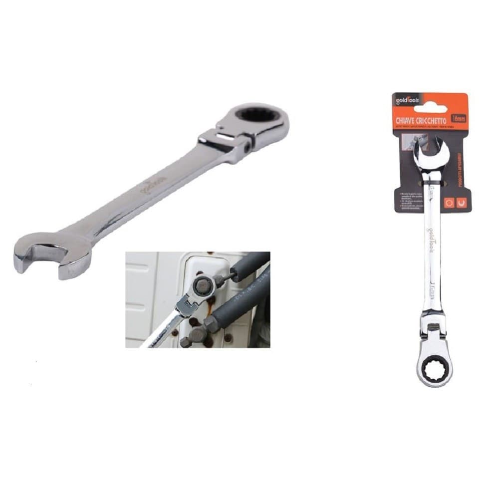 Chiave A Cricchetto Combinata 16mm Testa Pieghevole Cromo Vanadio Utensile 91737 Fai da te/Ferramenta/Teloni e imbracature/Cricchetto Trade Shop italia - Napoli, Commerciovirtuoso.it