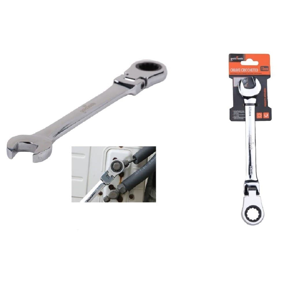 Chiave A Cricchetto Combinata 18mm Testa Pieghevole Cromo Vanadio Utensile 91739 Fai da te/Ferramenta/Teloni e imbracature/Cricchetto Trade Shop italia - Napoli, Commerciovirtuoso.it