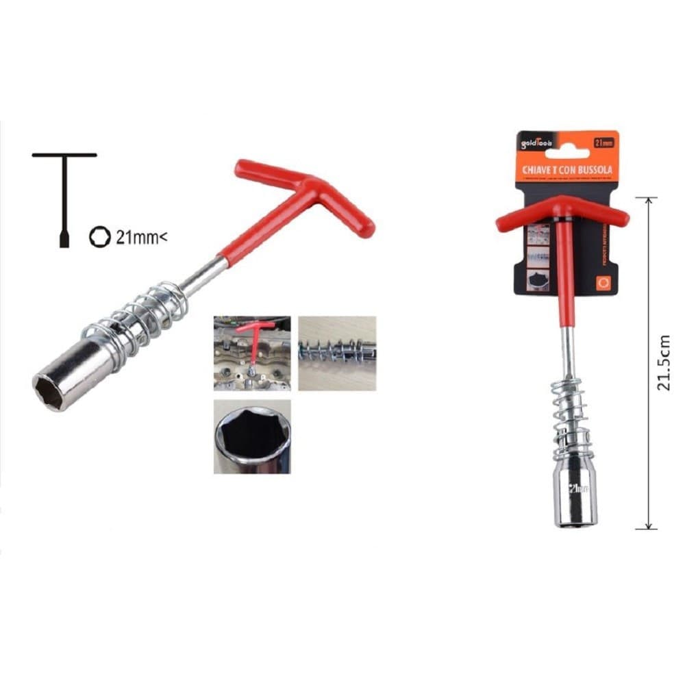 Chiave A T Con Bussola Esagonale 21 Mm Smonta Candela Candele Auto Moto 91635 Fai da te/Utensili elettrici e a mano/Utensili a mano/Chiavi e chiavi inglesi/Chiavi a tubo Trade Shop italia - Napoli, Commerciovirtuoso.it