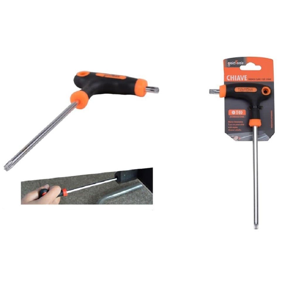 Chiave Brugola T Trapezoidale Punta Stella T40x150mm Impugnatura Ergonomica 91807 Fai da te/Utensili elettrici e a mano/Utensili a mano/Chiavi e chiavi inglesi/Chiavi esagonali Trade Shop italia - Napoli, Commerciovirtuoso.it