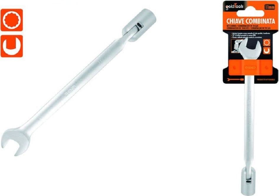 Chiave Combinata 11mm Fissa E A Bussola Poligonale Con Snodo Cromo Vanadio 97559 Fai da te/Utensili elettrici e a mano/Utensili a mano/Chiavi e chiavi inglesi/Chiavi combinate Trade Shop italia - Napoli, Commerciovirtuoso.it