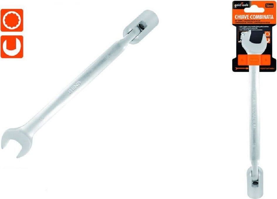 Chiave Combinata 16mm Fissa E A Bussola Poligonale Con Snodo Cromo Vanadio 97564 Fai da te/Utensili elettrici e a mano/Utensili a mano/Chiavi e chiavi inglesi/Chiavi combinate Trade Shop italia - Napoli, Commerciovirtuoso.it