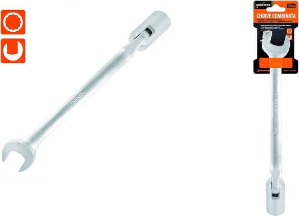 Chiave Combinata 19mm Fissa E A Bussola Poligonale Con Snodo Cromo Vanadio 97567 Fai da te/Utensili elettrici e a mano/Utensili a mano/Chiavi e chiavi inglesi/Chiavi combinate Trade Shop italia - Napoli, Commerciovirtuoso.it