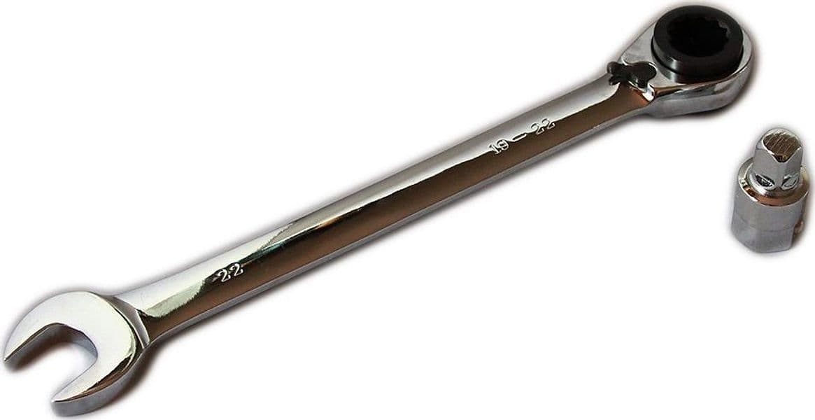 Chiave-Combinata-Cricchetto-Reversibile-Fissa-A-Stella-22mm-19-22mm-Adattatore