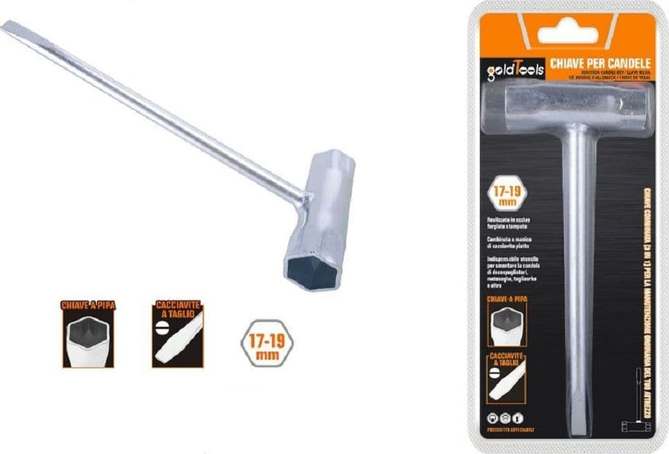 Chiave Combinata Per Candele A Pipa 17-19 Mm Cacciavite A Taglio Motoseghe 57259 Fai da te/Utensili elettrici e a mano/Utensili a mano/Chiavi e chiavi inglesi/Chiavi a tubo Trade Shop italia - Napoli, Commerciovirtuoso.it