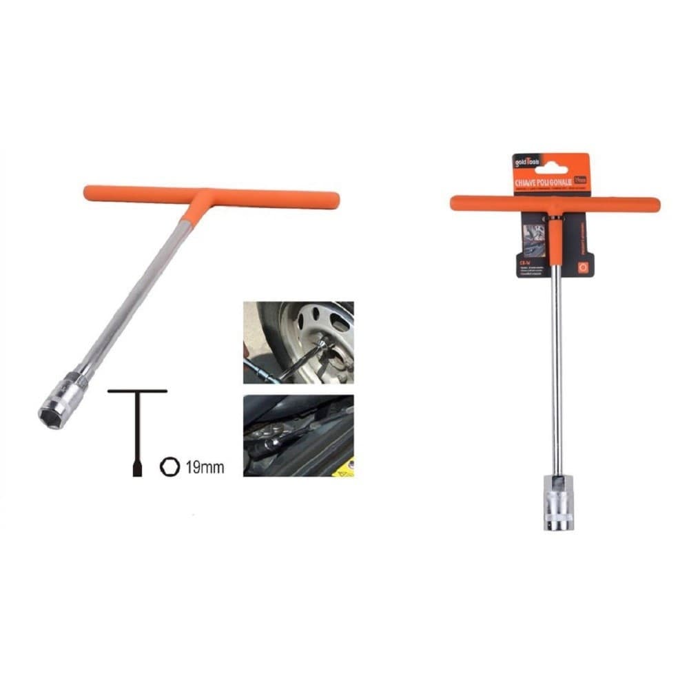 Chiave Poligonale Impugnatura Tipo A T Da 19 Mm Con Bussola Esagonale Cr-v 91615 Fai da te/Utensili elettrici e a mano/Utensili a mano/Chiavi e chiavi inglesi/Chiavi a bussola Trade Shop italia - Napoli, Commerciovirtuoso.it