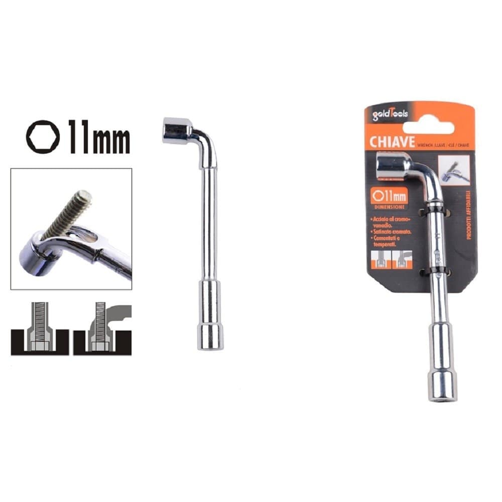 Chiave Tipo L Bussola 11mm Bocca Esagonale Cromo Vanadio Acciaio 91619 Ferramenta Fai da te/Utensili elettrici e a mano/Utensili a mano/Chiavi e chiavi inglesi/Chiavi a bussola Trade Shop italia - Napoli, Commerciovirtuoso.it