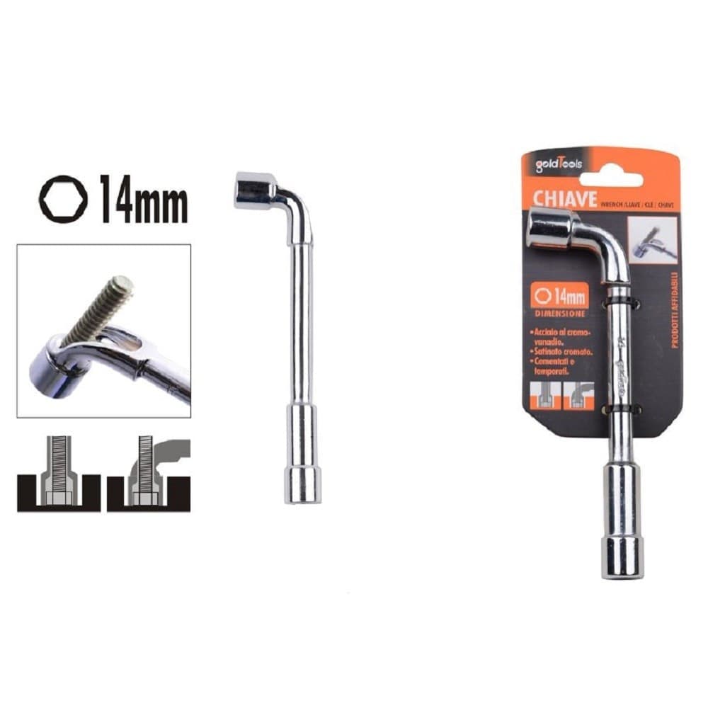 Chiave Tipo L Bussola 14mm Bocca Esagonale Cromo Vanadio Acciaio 91622 Ferramenta Fai da te/Utensili elettrici e a mano/Utensili a mano/Chiavi e chiavi inglesi/Chiavi a bussola Trade Shop italia - Napoli, Commerciovirtuoso.it