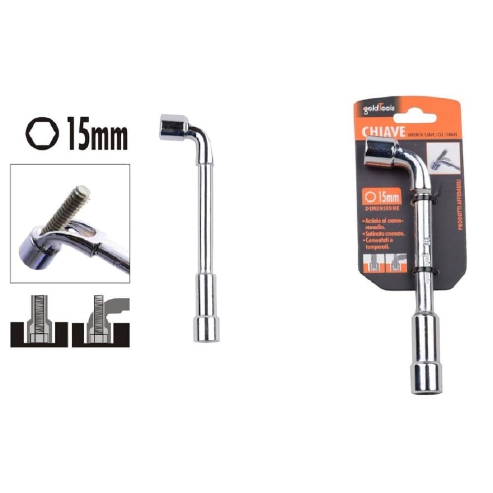 Chiave Tipo L Bussola 15mm Bocca Esagonale Cromo Vanadio Acciaio 91623 Ferramenta Fai da te/Utensili elettrici e a mano/Utensili a mano/Chiavi e chiavi inglesi/Chiavi a bussola Trade Shop italia - Napoli, Commerciovirtuoso.it