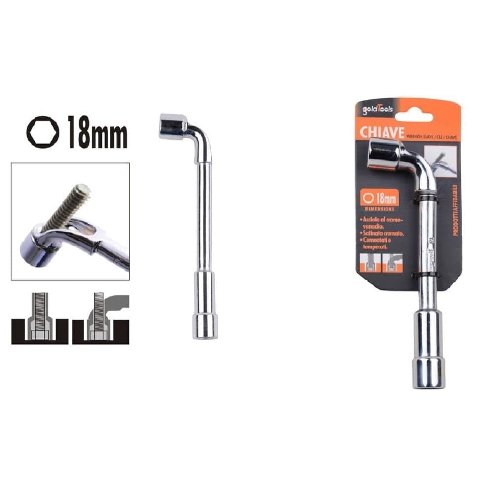 Chiave Tipo L Bussola 18mm Bocca Esagonale Cromo Vanadio Acciaio 91626 Ferramenta Fai da te/Utensili elettrici e a mano/Utensili a mano/Chiavi e chiavi inglesi/Chiavi a bussola Trade Shop italia - Napoli, Commerciovirtuoso.it