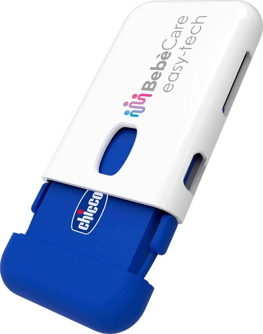 Chicco Bebècare Easy-Tech Dispositivo Anti Abbandono Universale per Seggiolino Auto App Bluetooth 3 Livelli di Allarme Allarmi Intelligenti Bianco/Blu
