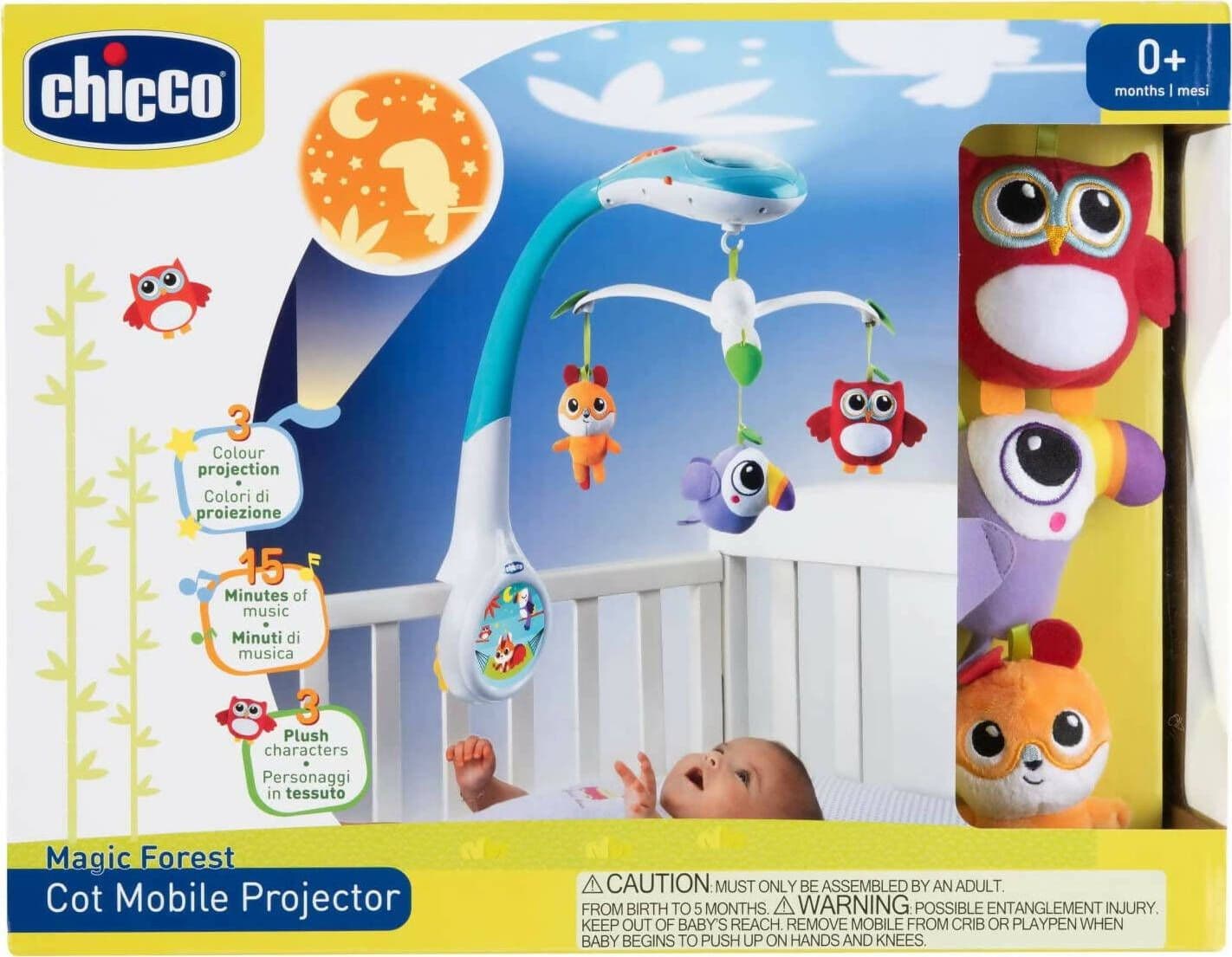 Chicco Giostrina Culla Neonato Foresta Magica Con Proiettore, Carillon Elettronico Neonati Con Musica Rilassante E Proiettore Luci per Culla E Lettino, Con 3 Peluche Removibili, Giochi Neonato 0+ Mesi Casa e cucina/Decorazioni per interni/Decorazioni cameretta bambini/Giostrine acchiappasogni Sanitaria Gioia del Bimbo - Villa San Giovanni, Commerciovirtuoso.it