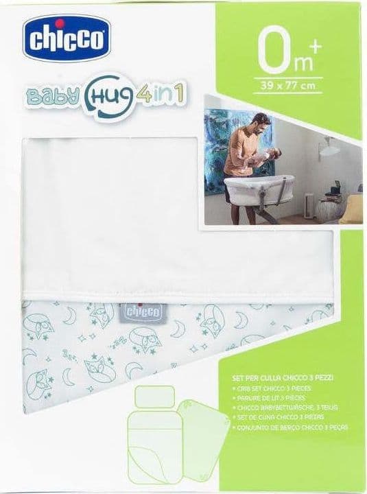 CHICCO-Lenzuola-culla-Set-2-Pezzi-BABY-HUG-Foxy