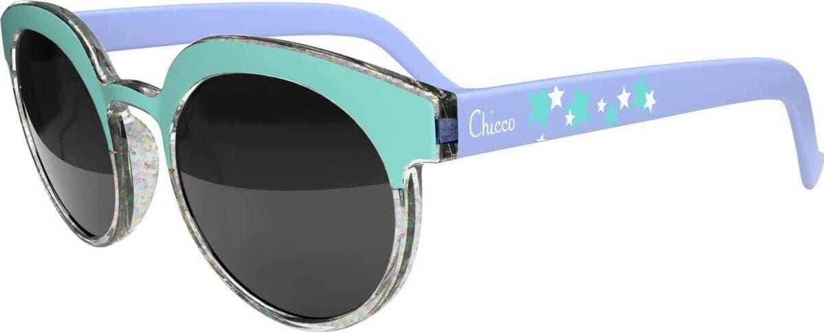 Chicco occhiale da sole bimbo 4 anni+, lenti resistenti e antigraffio, proteggono dai raggiu uva e uvb, montatura flessibile, custodia portaocchiali inclusa, per bambini 4 anni