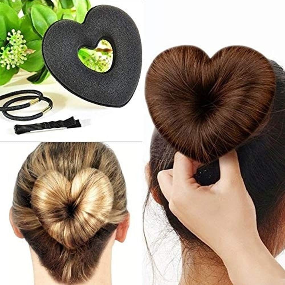 Chignon A Forma Di Cuore Con 5 Forcine E 2 Codini Per Capelli Acconciatura Moda in Ciambelle per chignon Trade Shop italia - Napoli, commercioVirtuoso.it