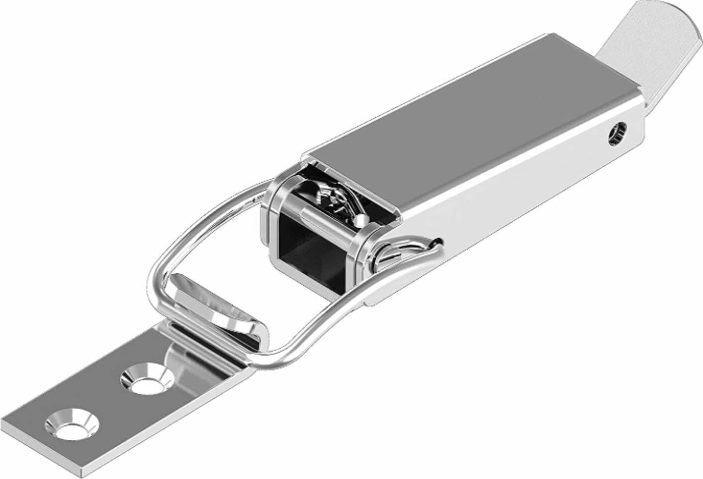 CHIUSURA-A-LEVA-CON-PORTALUCCHETTO-102x23MM---CON-TRAZIONE-MASSIMA-150Kg---IN-ACCIAIO-NICHELATO