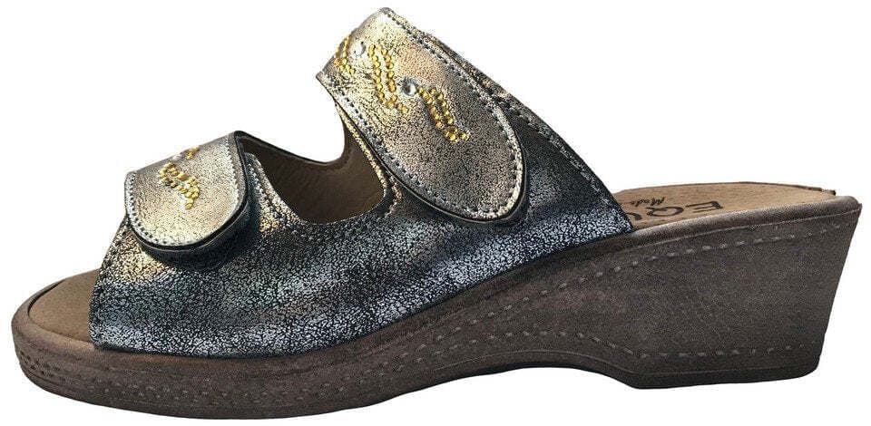Ciabatta donna EQUAL doppia fascia a strappo argento in Sandali moda Calzature Durello - Agna, commercioVirtuoso.it