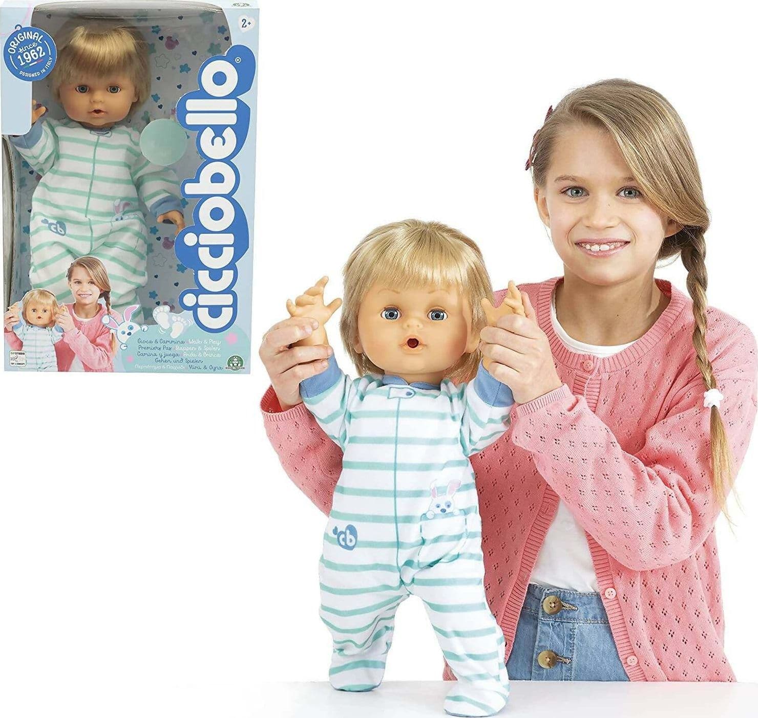 Cicciobello Gioca E Cammina Impara Cicciobello Bambolotto Primi Passi Con Te Fa Teneri Versetti Con Ciuccio E Pallina, Per Bambine A Partire Dai 2 Anni, Giochi Preziosi, Ccb84000 in Bambolotti Cartoleria Deja Vu - Crotone, commercioVirtuoso.it