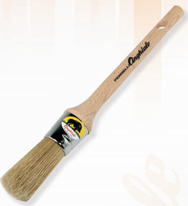 CINGHIALE--PENNELLO-STROZZATO-PROFESSIONALE-TONDO-PURA-SETOLA-MANICO-LEGNO-MISURA-18