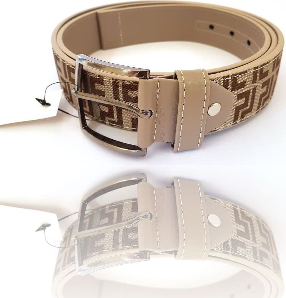 Cinta Cintura Uomo Pelle Tessuto Beige Nd-865 Elegante Glamour Fashion Moda/Uomo/Accessori/Cinture Trade Shop italia - Napoli, Commerciovirtuoso.it