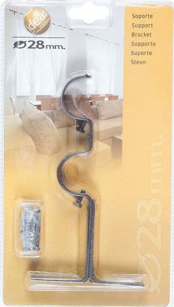 CINTACOR---1-SUPPORTO-A-PARETE-DOPPIO-28/28mm-NERO