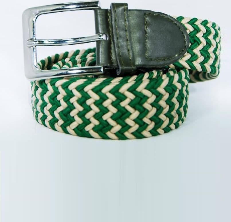 Cintura Uomo Donna Intrecciata Verde Beige Corda Cinta Tessuto Fibbia In Metallo Moda/Uomo/Accessori/Cinture Trade Shop italia - Napoli, Commerciovirtuoso.it