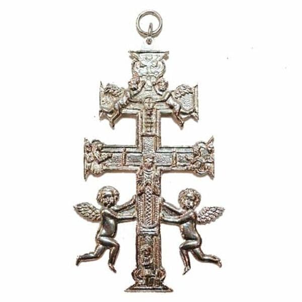 CRUZ DE CARAVACA ALTEZZA MM 24 IN FERRO CON ORAZIONE SANTERÍA ESOTERISMO