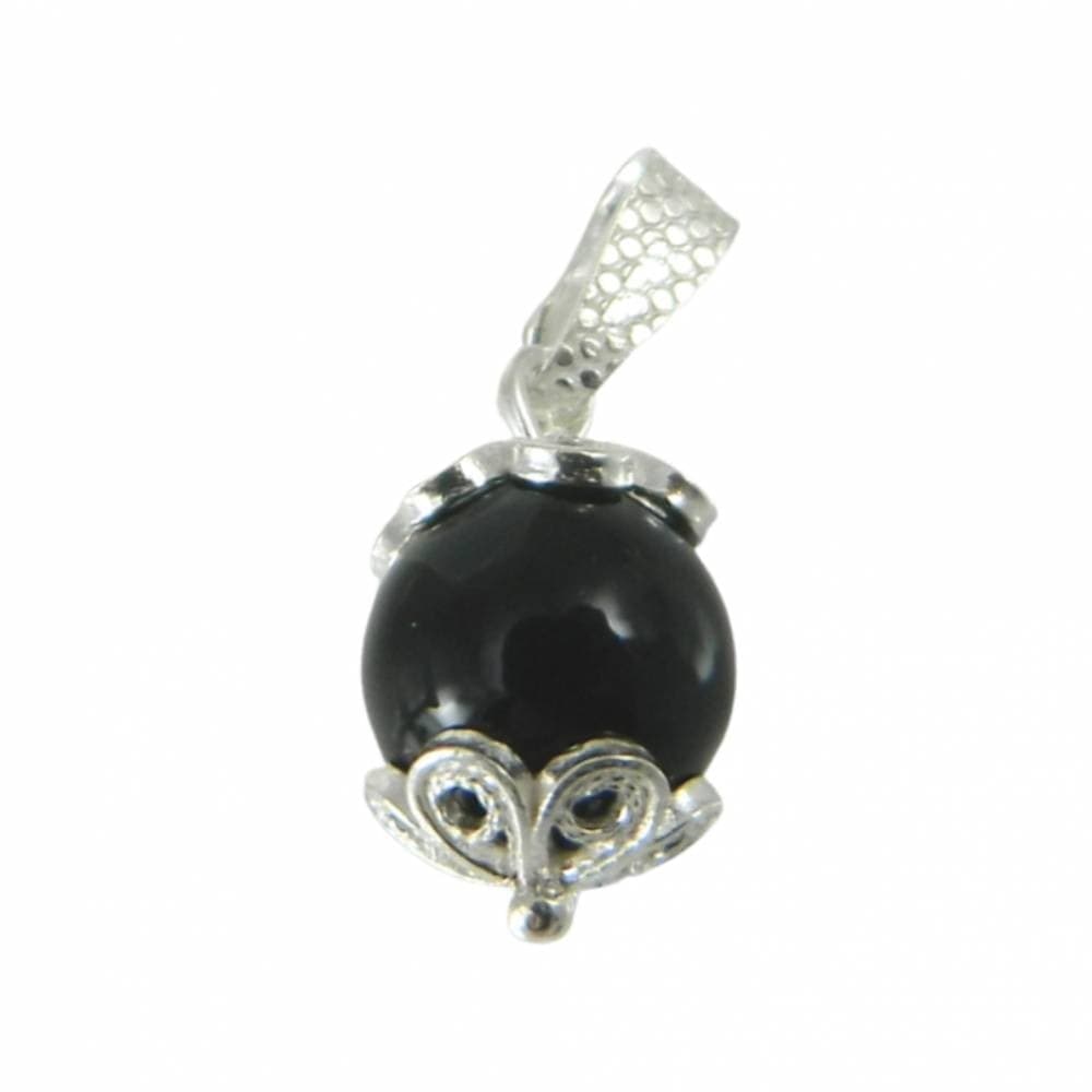 Ciondolo Su Coccu argento con onice nero portafortuna Sardegna in Ciondoli Gioielleria Saba - Dolianova, commercioVirtuoso.it