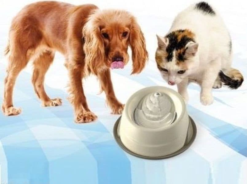 Ciotola-Automatica-Fontana-Vassoio-Acqua-Corrente-Per-Cane-E-Gatto-Anti-Scivolo