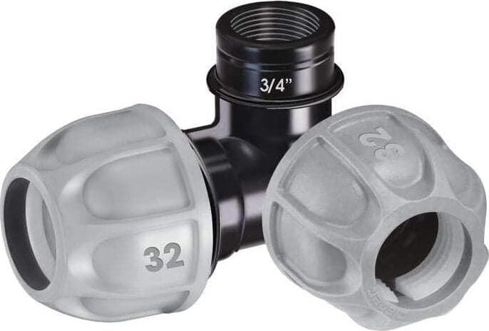 CLABER---RACCORDO-A-GOMITO-Ø1''-CON-FILETTO-FEMMINA-3/4''---90426