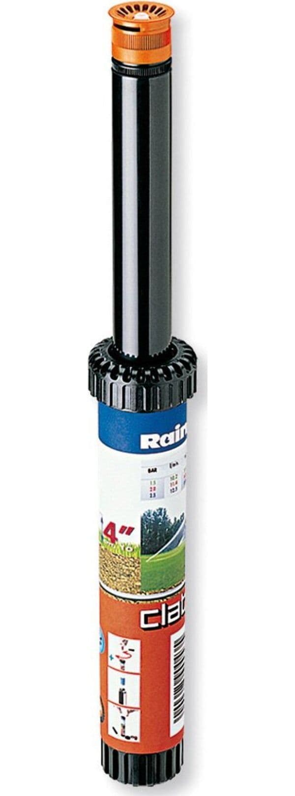 Claber-50945-90006-Irrigatore-Pop-Up-Regolabile,-Nero/Arancione