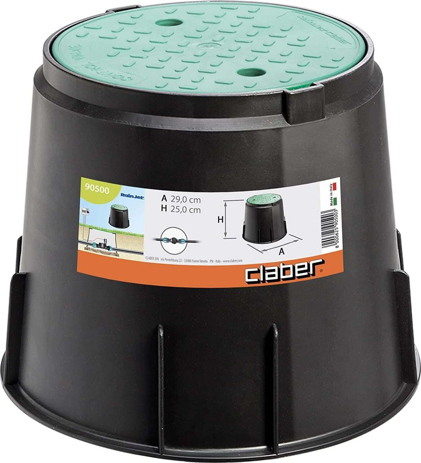 CLABER-Pozzetto-impianto-irrigazione-Circolare-RAINJET-D.-9-x-h.-25-cm