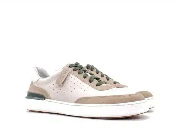 CLARKS Sneaker Uomo CourtLite Off White in Sneaker casual Calzature Durello - Agna, commercioVirtuoso.it