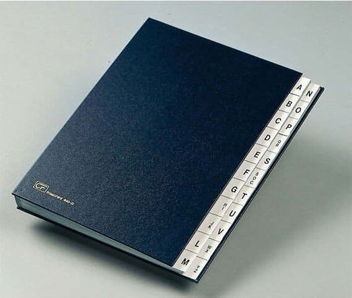 Classificatore alfabetico A-Z - 640D - 24x34 cm - blu - Fraschini Cancelleria e prodotti per ufficio/Archivio ufficio e accessori per scrivania/Raccoglitori e accessori per raccoglitori/Raccoglitori/Raccoglitori a leva per documenti Eurocartuccia - Pavullo, Commerciovirtuoso.it