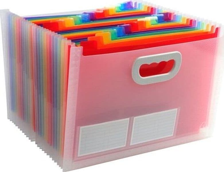 Classificatore con maniglia Crystal - 24 tasche - PP - 33x23.5x25 cm - Exacompta Cancelleria e prodotti per ufficio/Archivio ufficio e accessori per scrivania/Raccoglitori e accessori per raccoglitori/Raccoglitori/Raccoglitori a leva per documenti Eurocartuccia - Pavullo, Commerciovirtuoso.it