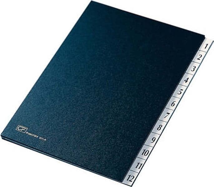 Classificatore numerico 1-12 - 24x34 cm - blu - Fraschini Cancelleria e prodotti per ufficio/Archivio ufficio e accessori per scrivania/Raccoglitori e accessori per raccoglitori/Raccoglitori/Raccoglitori a leva per documenti Eurocartuccia - Pavullo, Commerciovirtuoso.it