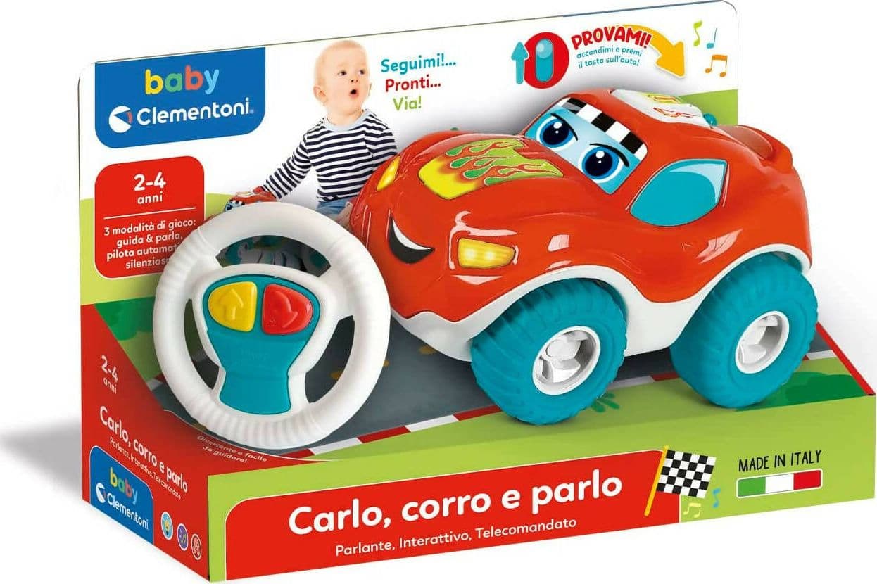 Clementoni Carlo, Corro E Parlo Giocattolo Radiocomandato Parlante in Italiano Interattivo, Macchinina Telecomandata Bambino 2 Anni Sport e tempo libero/Fan Shop/Giocattoli e sale giochi/Veicoli giocattolo Sanitaria Gioia del Bimbo - Villa San Giovanni, Commerciovirtuoso.it