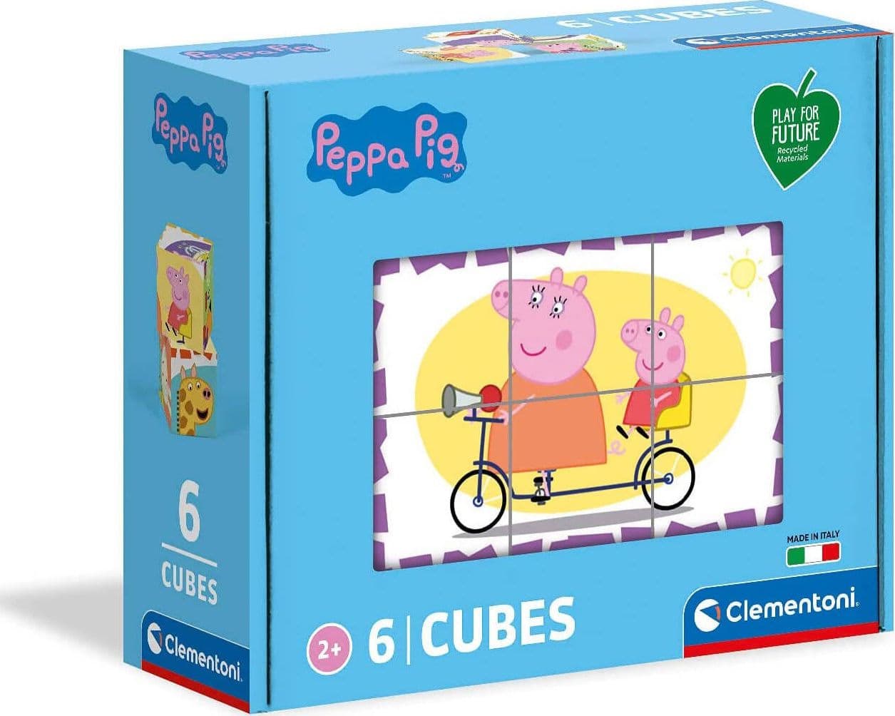 CLEMENTONI Peppa Pig, 3 anni-cubi da 6 pezzi-Play For Future, materiali 100% riciclati-Made in Italy, bambini, puzzle cartoni animati, Multicolore, 44009 Giocattoli Sanitaria Gioia del Bimbo - Villa San Giovanni, Commerciovirtuoso.it