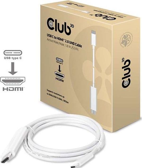 CLUB3D-Cavo-USB-C-a-HDMI-2.0-UHD-1,8m