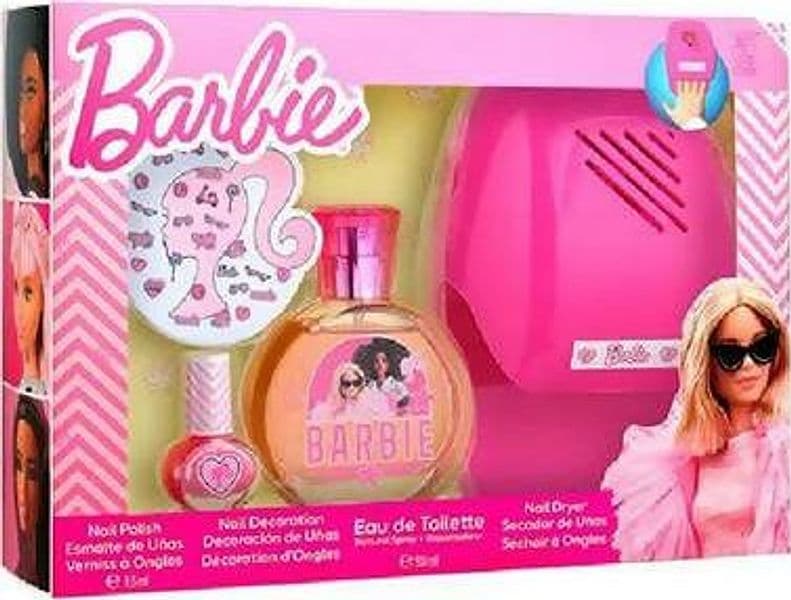 Cofanetto Barbie Con Profumo Edt 50 Ml Con Smalto Decorazioni E Lampada Unghie Mattel