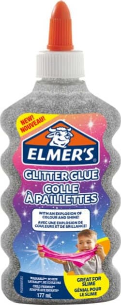 Colla glitterata liquida Slime - argento - flacone 177 ml - Elmer's Newell Cancelleria e prodotti per ufficio/Archivio ufficio e accessori per scrivania/Nastri colle elastici e graffette/Adesivi e colle/Adesivi spray Eurocartuccia - Pavullo, Commerciovirtuoso.it