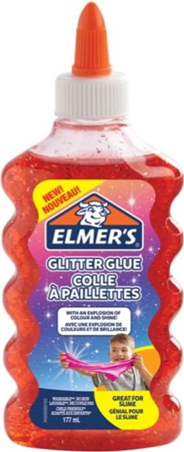 Colla glitterata liquida Slime - rosso - flacone 177 ml - Elmer's Newell Cancelleria e prodotti per ufficio/Archivio ufficio e accessori per scrivania/Nastri colle elastici e graffette/Adesivi e colle/Adesivi spray Eurocartuccia - Pavullo, Commerciovirtuoso.it